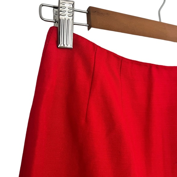 Ann Taylor Size 8 Red High Waist Skirt - Picture 3 of 4